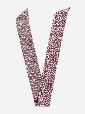 MOSCHINO 100% Silk Leopard Scarf Made in Italy